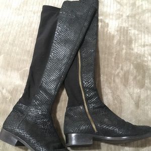 Michael Kors Bromley Flat Stretch Leather Boots